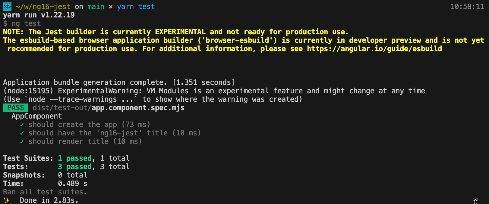 ng testの実行結果